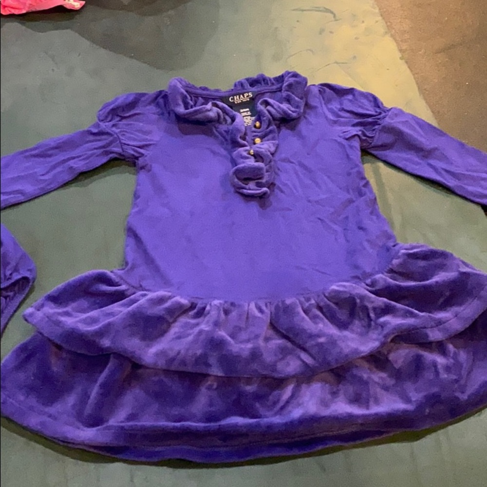 Velvet dress with diaper cover